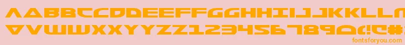 Morsenkv2-Schriftart – Orangefarbene Schriften auf rosa Hintergrund