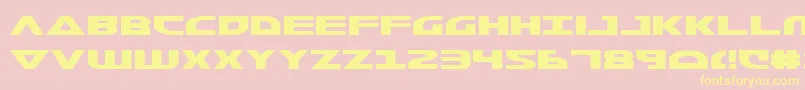 Morsenkv2-Schriftart – Gelbe Schriften auf rosa Hintergrund