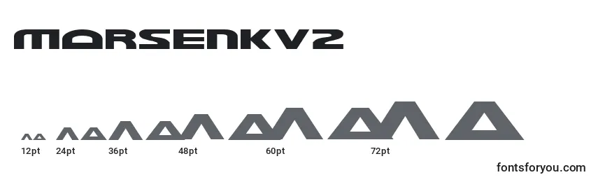 Размеры шрифта Morsenkv2
