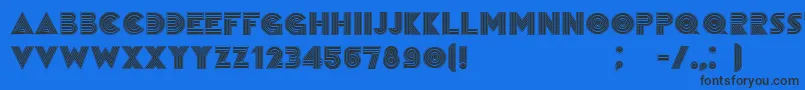 RemainedBlack Font – Black Fonts on Blue Background