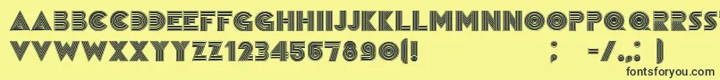 RemainedBlack Font – Black Fonts on Yellow Background