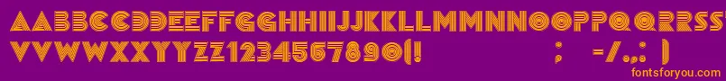 RemainedBlack Font – Orange Fonts on Purple Background