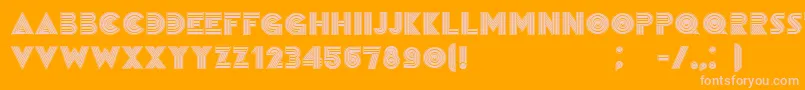 RemainedBlack Font – Pink Fonts on Orange Background