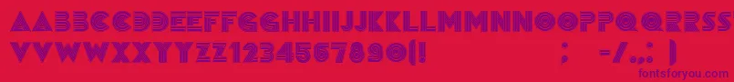 RemainedBlack Font – Purple Fonts on Red Background