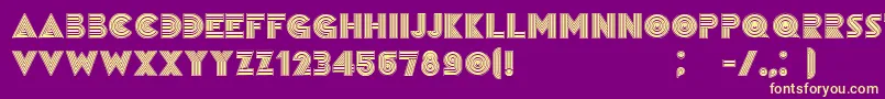 RemainedBlack Font – Yellow Fonts on Purple Background