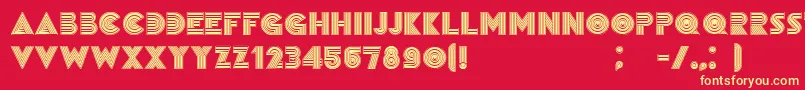 RemainedBlack Font – Yellow Fonts on Red Background