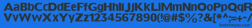 Grotesqueboldtallx Font – Black Fonts on Blue Background