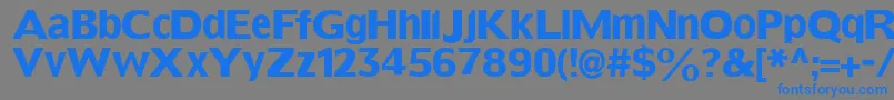Grotesqueboldtallx Font – Blue Fonts on Gray Background