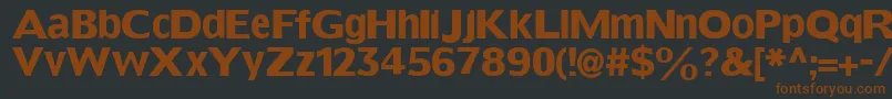 Grotesqueboldtallx Font – Brown Fonts on Black Background