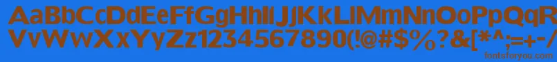 Grotesqueboldtallx Font – Brown Fonts on Blue Background