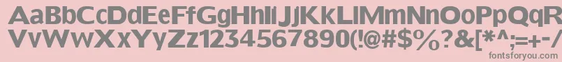 フォントGrotesqueboldtallx – ピンクの背景に灰色の文字