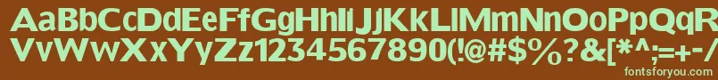 Grotesqueboldtallx Font – Green Fonts on Brown Background