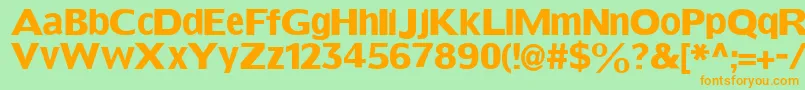 Grotesqueboldtallx Font – Orange Fonts on Green Background