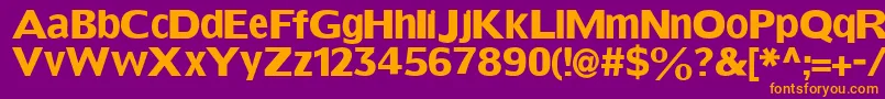 Grotesqueboldtallx Font – Orange Fonts on Purple Background