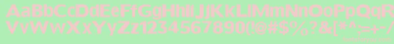 Grotesqueboldtallx-fontti – vaaleanpunaiset fontit vihreällä taustalla