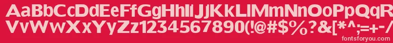 Grotesqueboldtallx Font – Pink Fonts on Red Background