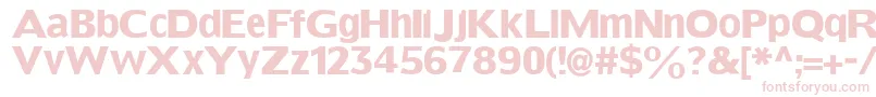 Fonte Grotesqueboldtallx – fontes rosa em um fundo branco