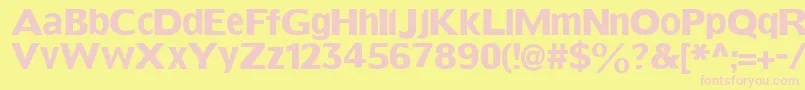 Grotesqueboldtallx Font – Pink Fonts on Yellow Background