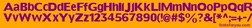 Шрифт Grotesqueboldtallx – фиолетовые шрифты на оранжевом фоне