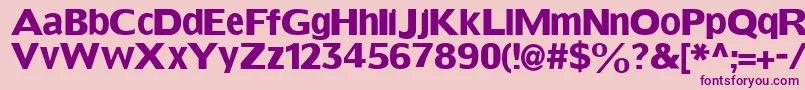 Grotesqueboldtallx-Schriftart – Violette Schriften auf rosa Hintergrund