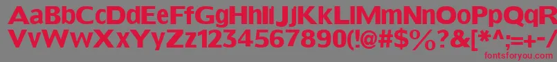 Grotesqueboldtallx Font – Red Fonts on Gray Background