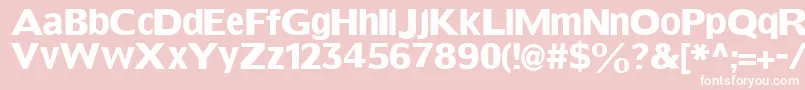 Grotesqueboldtallx-fontti – valkoiset fontit vaaleanpunaisella taustalla