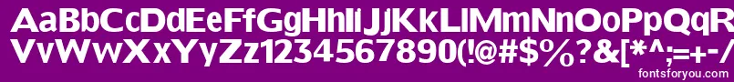 Grotesqueboldtallx-Schriftart – Weiße Schriften auf violettem Hintergrund