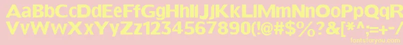 Grotesqueboldtallx Font – Yellow Fonts on Pink Background
