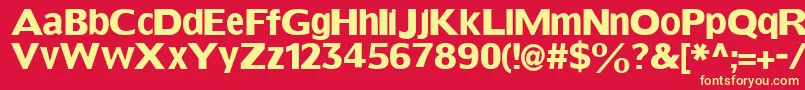 Grotesqueboldtallx Font – Yellow Fonts on Red Background