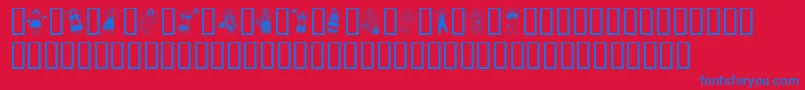 AngelsAroundTheWorld Font – Blue Fonts on Red Background