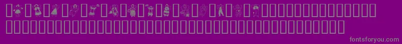 AngelsAroundTheWorld-Schriftart – Graue Schriften auf violettem Hintergrund