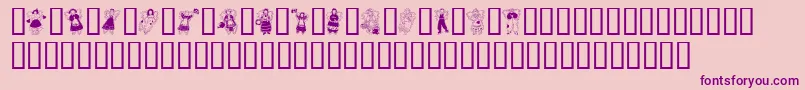 AngelsAroundTheWorld Font – Purple Fonts on Pink Background