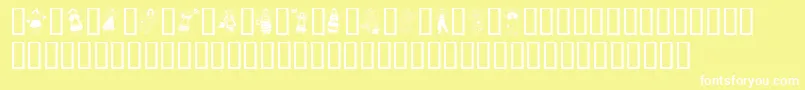 AngelsAroundTheWorld Font – White Fonts on Yellow Background