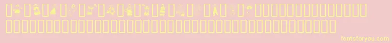 AngelsAroundTheWorld Font – Yellow Fonts on Pink Background