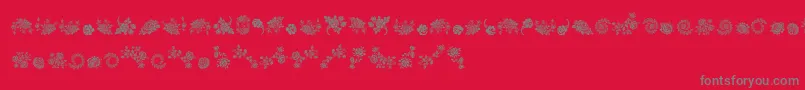 Шрифт FlorealeTwo – серые шрифты на красном фоне