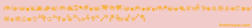 Шрифт FlorealeTwo – оранжевые шрифты на розовом фоне