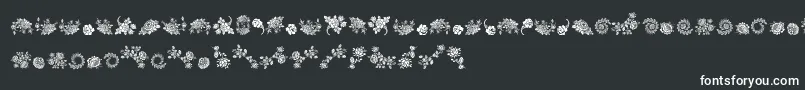 Czcionka FlorealeTwo – białe czcionki na czarnym tle