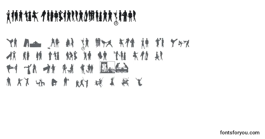HumanSilhouettesFreeEightフォント–アルファベット、数字、特殊文字