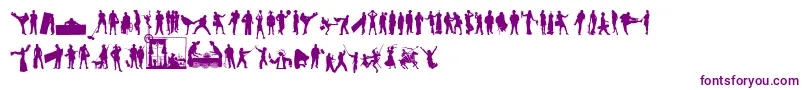 HumanSilhouettesFreeEight-fontti – violetit fontit