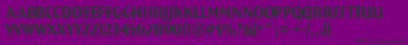 Шрифт ABremennr – чёрные шрифты на фиолетовом фоне
