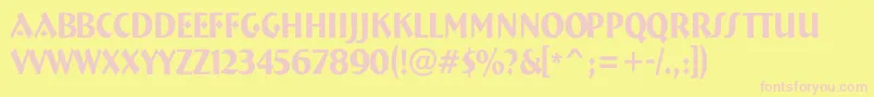 ABremennr Font – Pink Fonts on Yellow Background