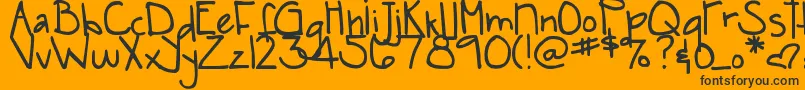 More about DjbSnarkyBess Font DjbSnarkyBess Font – Black Fonts on Orange Background