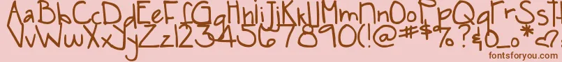 DjbSnarkyBess Font – Brown Fonts on Pink Background