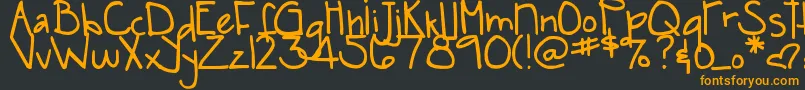 DjbSnarkyBess Font – Orange Fonts on Black Background