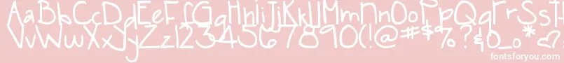 DjbSnarkyBess Font – White Fonts on Pink Background