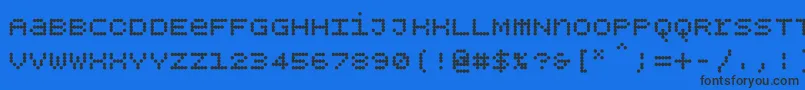 Bpdotsunicasebold Font – Black Fonts on Blue Background