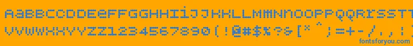 Bpdotsunicasebold Font – Blue Fonts on Orange Background