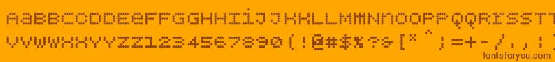 Bpdotsunicasebold Font – Brown Fonts on Orange Background