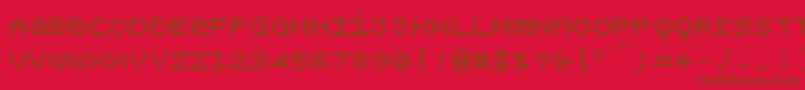 Bpdotsunicasebold Font – Brown Fonts on Red Background