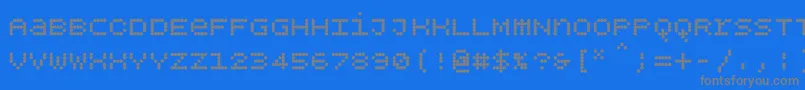 Bpdotsunicasebold Font – Gray Fonts on Blue Background